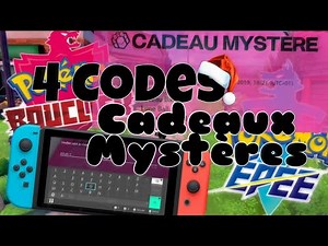 4 Codes Cadeaux Mystères – Pokémon Épée & Bouclier – Décembre/Janvier 2019