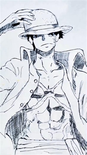 Drawing luffy from one piece 🤩.....