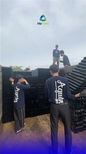 70 m³ Honeycomb Biofilter Media Ready to be Shipped to Padang #watertreatment #wastewatertreatment