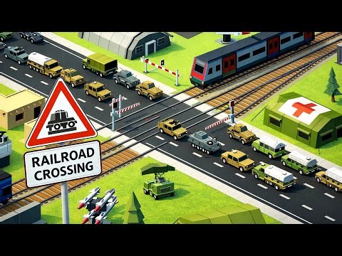 Railroad Crossing 🚦 100% Safe Crossing Challenge | Gameplay #116