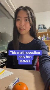 Only letters in math #letters #math #study #school #question | The math tutor