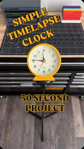 📸⏰ DIY Timelapse Clock ⏰ 📸 🧲 Took a cheap Amazon clock, slapped a MagSafe ring on the bottom, and turned it into a tiny timelapse companion so I can show how long these shots actually take without ever saying the number out loud. ✂️ The clock wasn’t big enough to fit the whole MagSafe ring, so I had to cut it with Milwaukee tin snips. Lost a little magnet strength but not enough to matter. Might 3D print a cleaner base later so I can use a full ring. Still — it works insanely well. The whole 