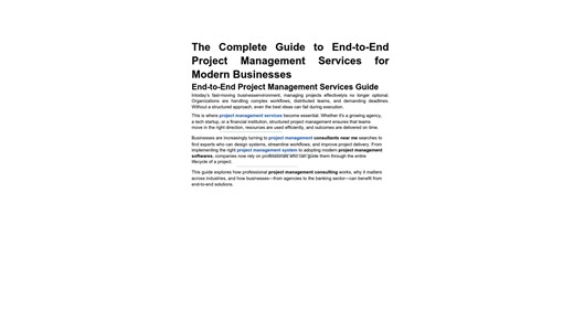 best project management services for banking sector