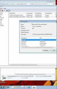 How to microsoft XPS document writer properties in Windows 7
