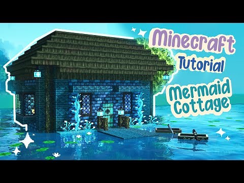 Mermaid Cottage Tiny House Tutorial Minecraft 🐬🌿✨ Mizunos Starter House Fairy Tale 🌊 ✨Easy Survival