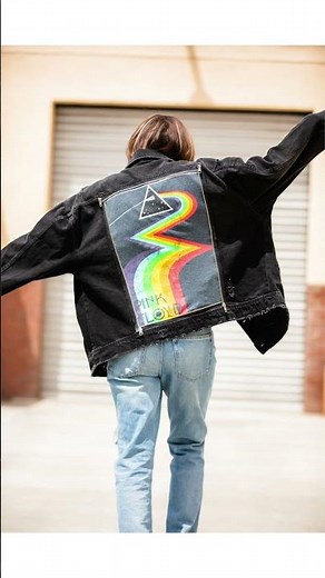 Custom Denim Jacket Back (Easy No-Sew DIY!) | DIY with Orly Shani #Shorts