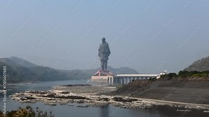 Statue of Unity, Kevadia, Gujarat, India | Sardar Vallabhai Patel Stock Video