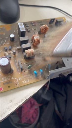 Extremely Dusty Canon Power Board - Satisfying Cleaning Service #printerrepair #printer #techmeta