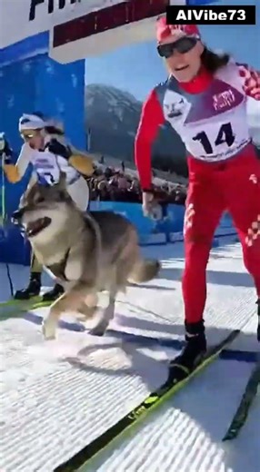 A Wild Dog Just Won an Olympic Gold Medal? 🥇🐶 #MilanoCortina2026