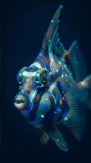 “Bioluminescent Fish: The Glow of the Deep Sea ✨🐟”