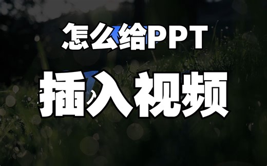 PPT小白必看！怎样在PPT中正确插入视频！