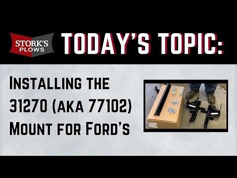 Installing A 31270 Or 77102 Plow Mount