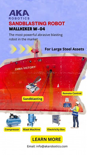 WallHiker W-04 Sandblasting robot #sandblasting #robotics | AKA Robotics