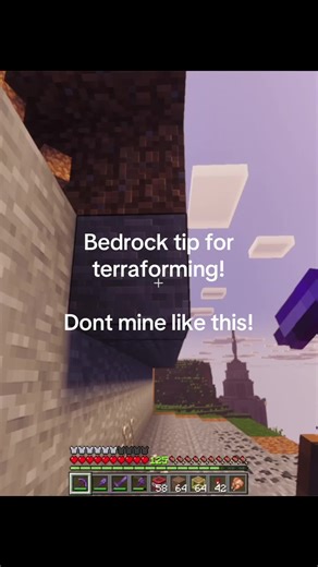 A tip for Minecraft bedrock to make terraforming a lot less painful #minecraft #bedrock #a7ftsasquatch