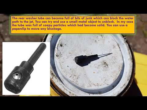 VW Polo - Vw Golf - unblocking rear washer jet
