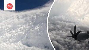 Huima näky! Lentäjät kaartoivat Melissan myrskynsilmään