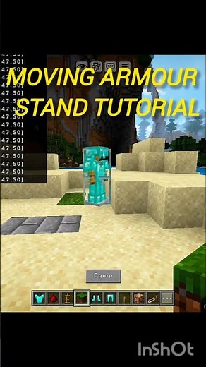 How to Make Moving Armour Stand in Minecraft 🔥 | Command Block Trick #shorts"