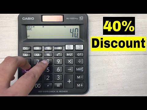How To Calculate 40 Percent Discount on Calculator