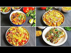4 Different Style Chaat Recipes | Quick & Easy Chaat Recipes | Make Delicious Food Bangla