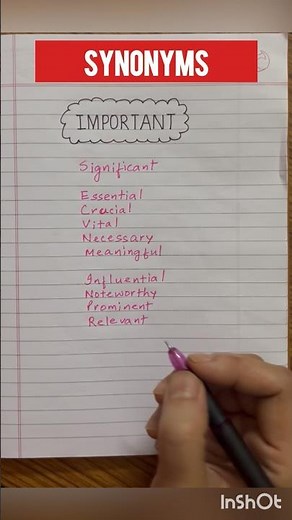 Improve Your English: Synonyms of IMPORTANT #english