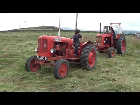 Nuffield universal tractor classic vintage pulling stuck tractor out