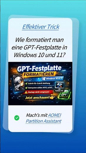 Festplatte mit GPT formatieren in Windows 10/11 – so geht's einfach & sicher! 💻🔥