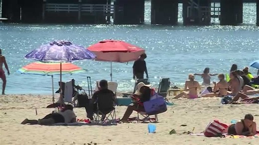 Santa Cruz beachgoers enjoy warm weather on first day of spring