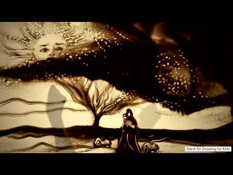 Learning how to draw sand art | Sand Art for Kids