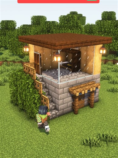 Minecraft Starter House Time lapse🏠 #fyp #minecraft #viral | Minecraft House