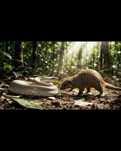 Lightning Mongoose vs White Snake 🐍⚡🐾 | Ultimate Jungle Battle! 😱🔥#trending #viral #snakes #wildlife