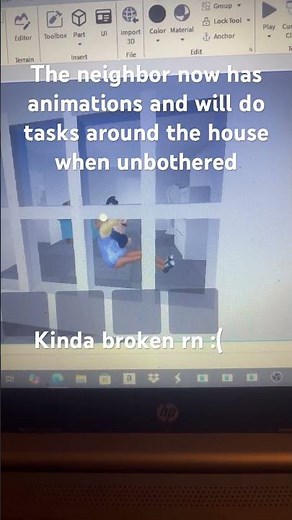 Making a hello neighbor Game in Roblox #roblox #helloneighbor #fyp