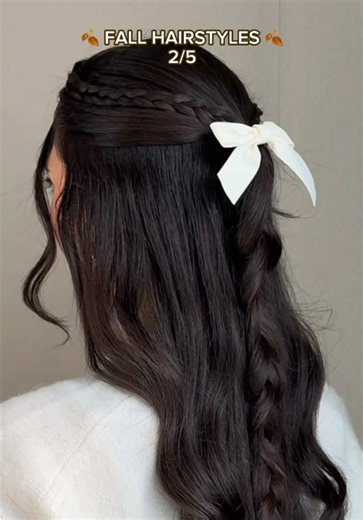 Cute Fall Hairstyle for Long Hair: Easy Tutorial 🍂