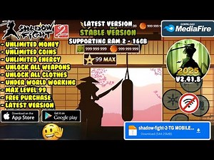 shadow fight 2 mod apk v2.41.8 | stable version, unlimited money, level max 99 and unlock all