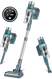 Belife BVC12 Cordless Vacuum Cleaner, 450W 38Kpa Stick Vacuum with Charging Dock Station, Anti-Tangle Wireless Vacuum with 50 Mins Runtime, Vacuum for Hardwood Floor, Pet Hair, Carpet
