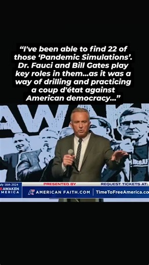 Alien Invasion on Instagram: "ARREST the Pandemic Planners. NOW. “I've been able to find 22 of those ‘Pandemic Simulations’. Dr. Fauci and Bill Gates play key roles in them...as it was a way of drilling and practicing a coup d'état against American democracy…” -RFK Jr. HHS Secretary #share #truth #knowledge #trend #media #news #health #usa"