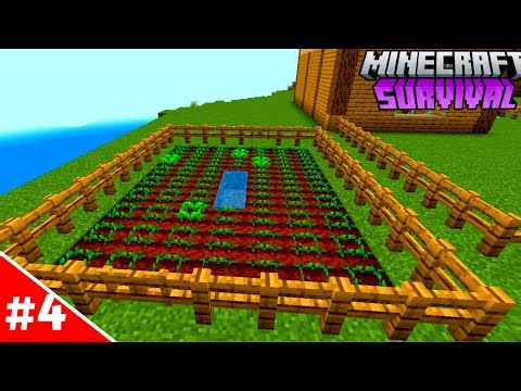 Minecraft PE Survival I Created Farm | Survival Series in Hindi