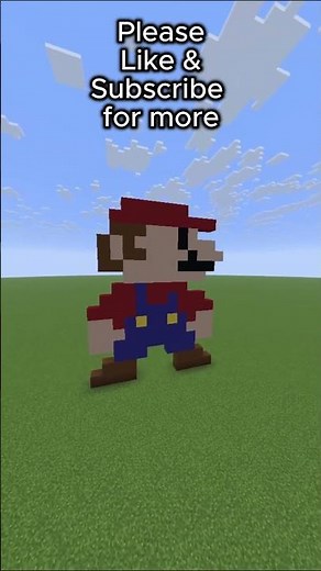 Building Mario in Minecraft #fyp #minecraft #mario