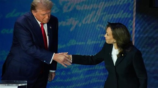 ‘Awkward handshake’: Presidential debate kicks off with a very nervous Kamala Harris