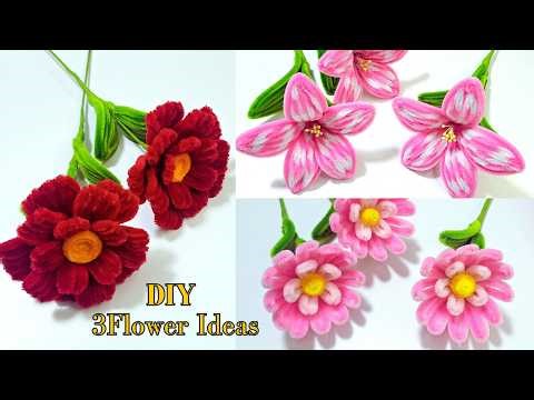 How to Make a DIY Pipe Cleaner Flowers – 3 Beautiful Flower Ideas 🌸