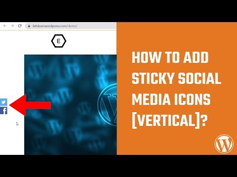 How to add sticky Social Media Icons (vertical) to WordPress? no plugins | #WordPress 77