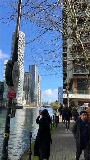 POV: Canary Wharf Waterfront Walk 🇬🇧 | London Walking Tour 4K | Modern London