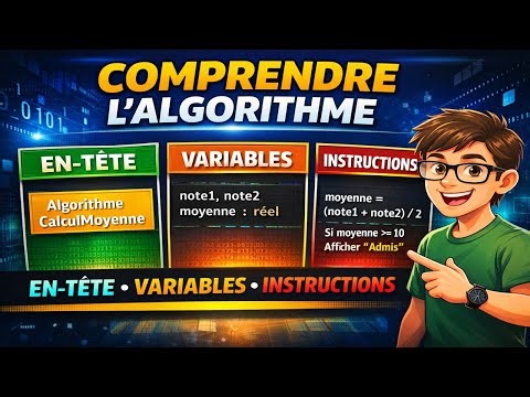Comprendre un algorithme facilement : en-tête, variables et instructions