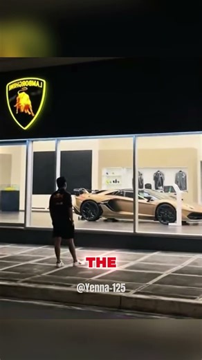 Guy catches a man admiring a Lamborghini like he’s in love | #shortvideo #facts