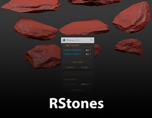 RStones | Free 3dsMax Scripts To Generate Rock Models - CG Tricks