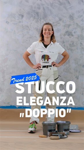 How-to Kreativtechnik Stucco Eleganza “Doppio”! 🌟🎨 @annahuellner vom Maler-Nationalteam zeigt euch, wie die Trendoberfläche 2025 ausgeführt wird! Die Kreativtechnik Stucco Eleganza “Doppio” zeichnet sich durch schimmernde Farbverläufe und die tiefe, semi-transparente Struktur aus. Das lässt Wände wie gemalt wirken und gibt ihnen eine ganz besondere Tiefenwirkung. 🖌️✨ Du brauchst dafür: ✅ DecoGrund in 3D Saphir 40 ✅ Stucco Eleganza 3D Lavendel 105 & Velvet 25 ✅ Farbwalze & Venezianerkellen Und