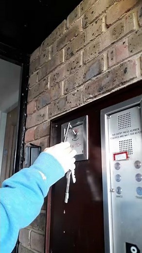 Fireman's drop key door entry