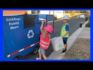 Kids Recycle Plastic With Their Toy Recycle Truck