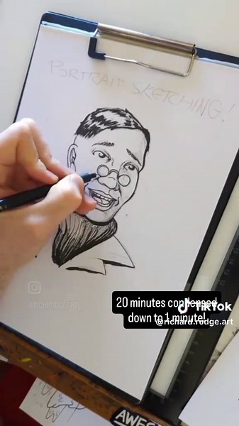portrait sketch from a recent livestream #art #portrait #sketch
