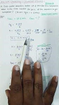 First Order Reaction 🔥 50% to 80% Time | Chemical Kinetics | Class 12 Boards #shorts #cbse
