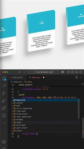 CSS 3D Skew Card Hover Effect #coding #html #cssanimation #javascript